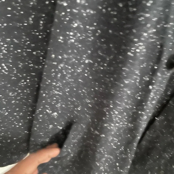 Oversized Grannicore Whimsigoth Cardigan L Black Speckled Knit Cozy Button Front - Picture 3 of 6